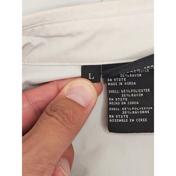 Fox Racing Shirt Men's L White Blue Short Sleeve Button Up Pocket Logo - Picture 6 of 10